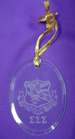 Glass Etched Ornament